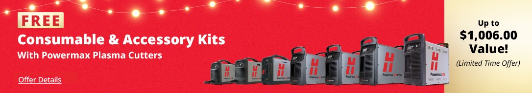 Free consumable and accessory kits with Hypertherm Powermax plasma cutters