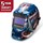 Large viewing area welding helmet w/ stars & stripes pattern