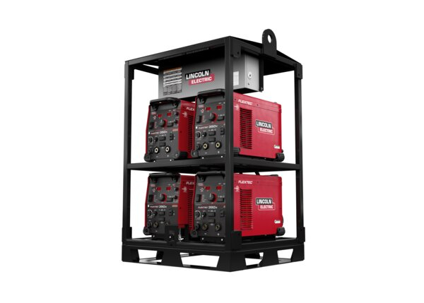 Lincoln Electric 4-Pack Multi-Operator Welder Rack w/ Flextec 350X PowerConnect Multi-Process Power Sources #K4726-2 - What's Included