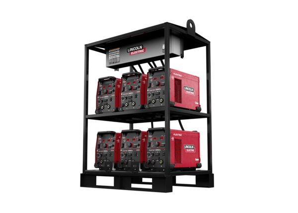 Lincoln Electric 6-Pack Multi-Operator Welder Rack w/ Flextec 350X PowerConnect Multi-Process Power Sources #K4727-2 - What's Included