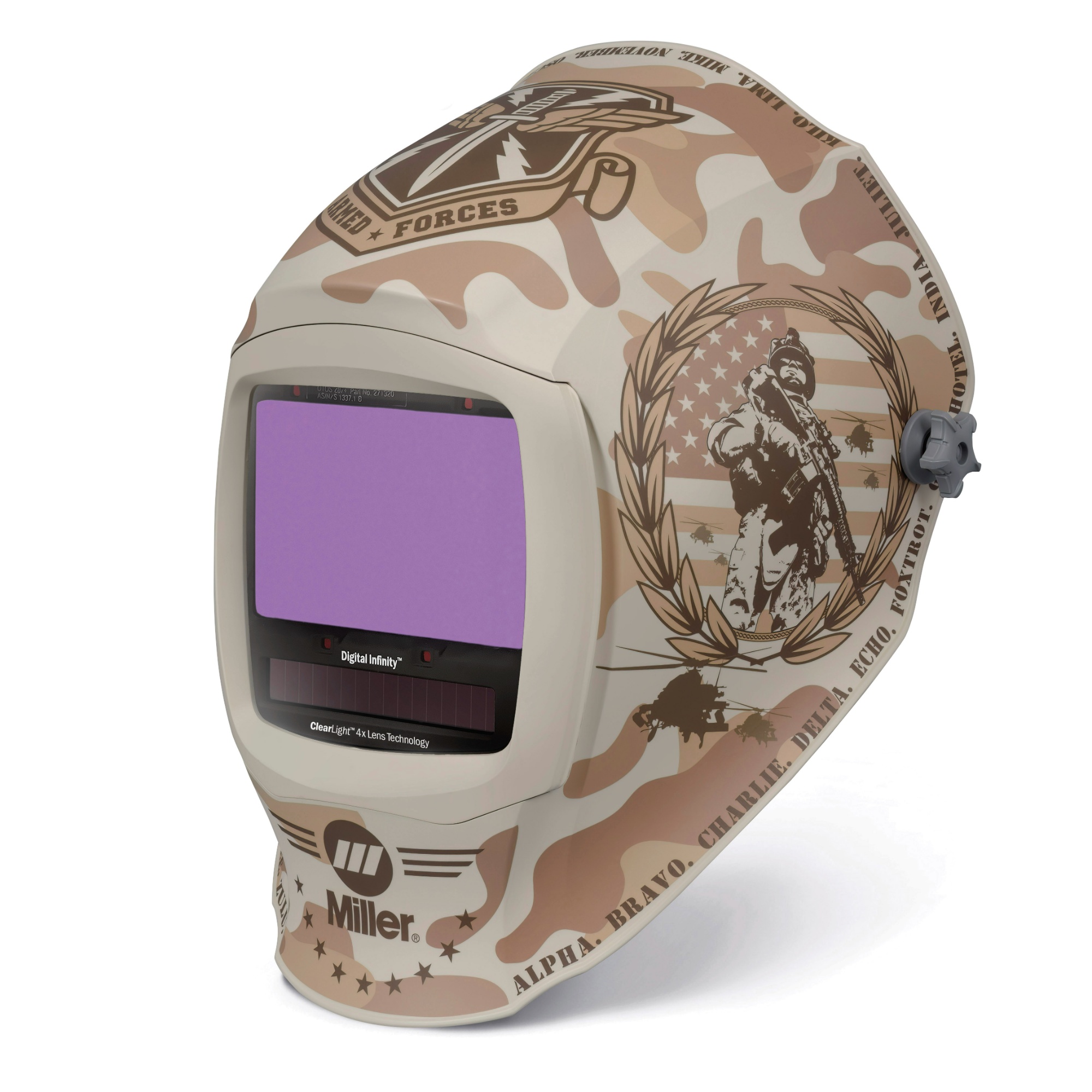 Miller Digital Infinity™ Welding Helmet, Honor, ClearLight 4x #296785 For Sale Online