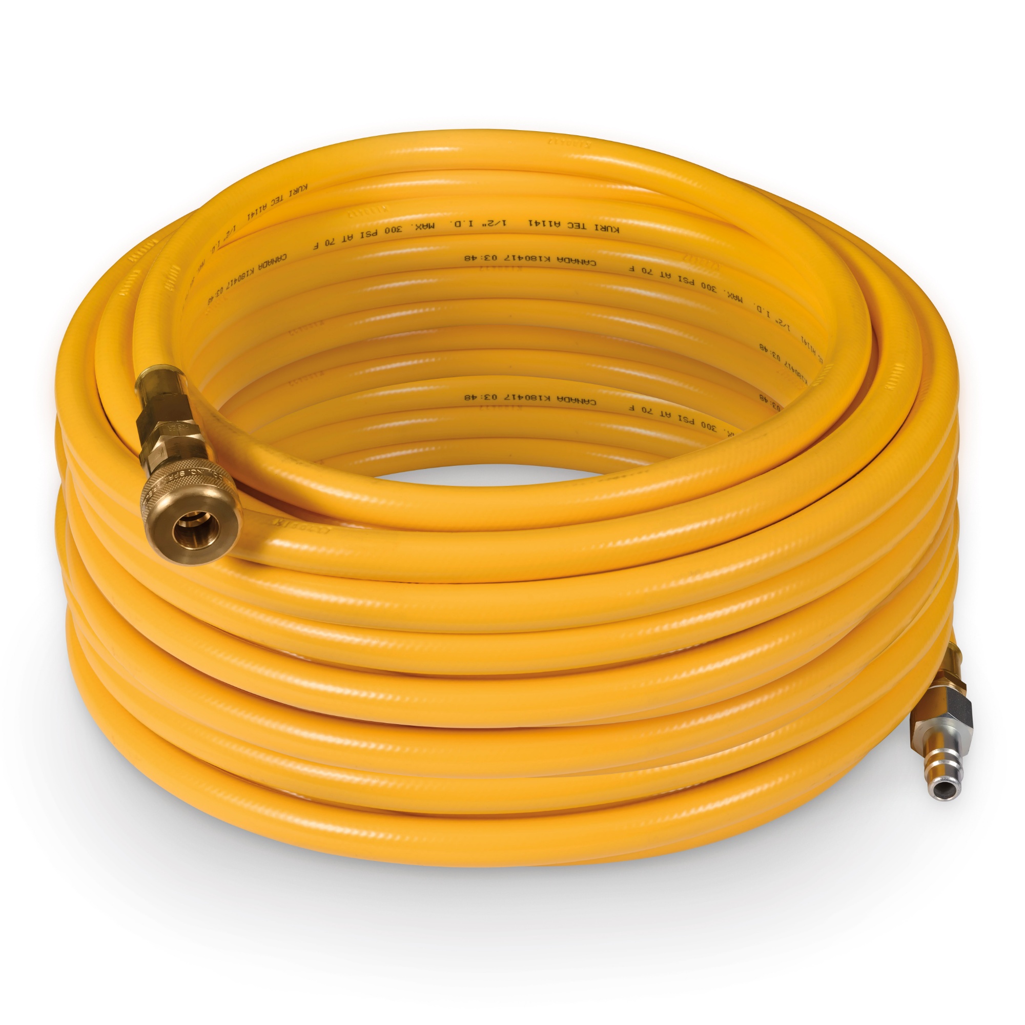 Straight Air Hose, 100', 1/2" Industrial Interchange, BreatheAir Inlet #276006