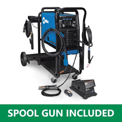 Miller Multimatic® 220 AC/DC Complete Pkg w/ Welding Cart & Wireless Foot Control #951000104 - Spool Gun Included