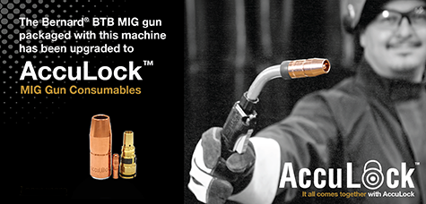 Miller Bernard BTB MIG gun upgraded with AccuLock consumables