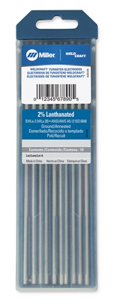 Weldcraft™ 2% Lanthanated Tungsten, 3/32 in. x 7 in. #WL2332X7