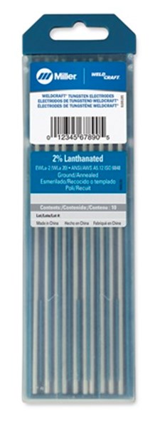 Miller Weldcraft™ 2% Lanthanated Tungsten, 3/32 in. x 7 in. #WL2332X7 for sale online