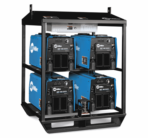 Miller XMT® 450 ArcReach™, 4-Rack #907700 available at Welders Supply