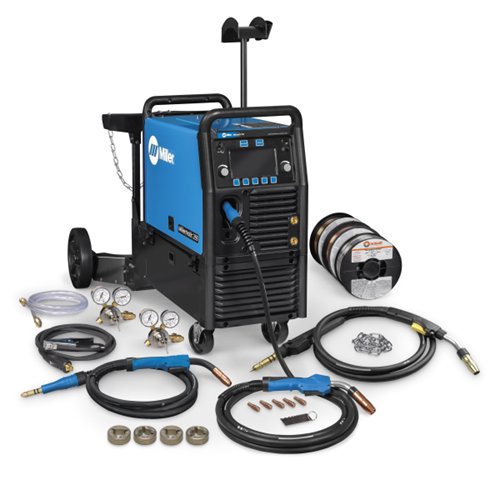 Millermatic® 255 MIG Welder Auto Body Package w/ Dual Cylinder EZ-Latch™ Running Gear #951821