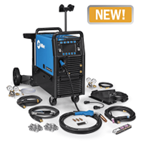 Miller Multimatic® 255 Multiprocess Welder w/ EZ-Latch™ Dual Cylinder Running Gear & TIG Kit #951768