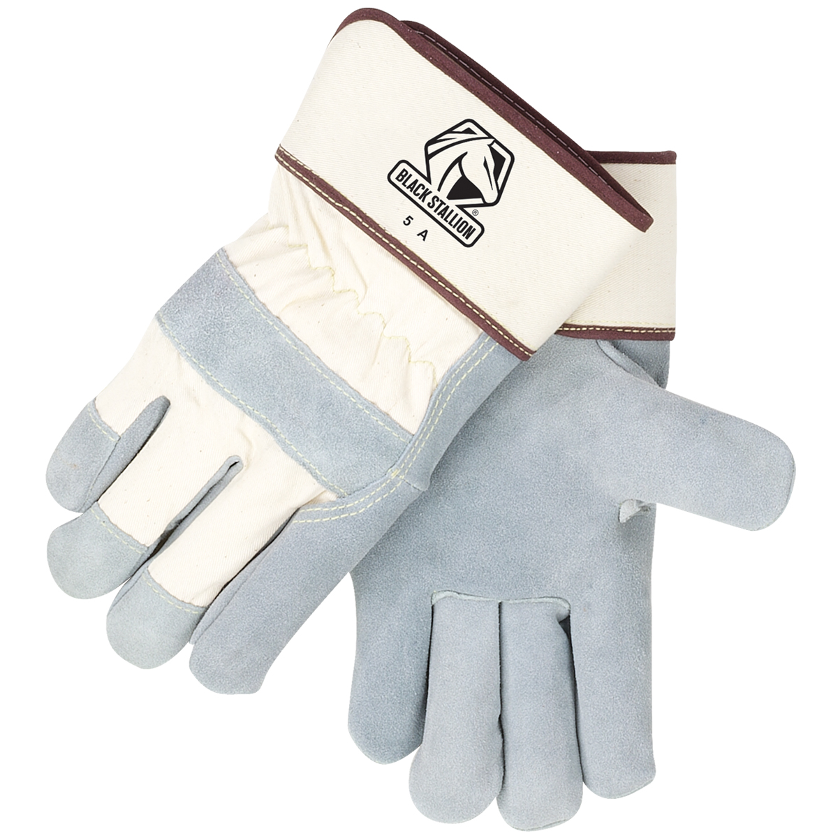 Revco Black Stallion Side Split Cowhide -- Strap Back Premium Leather Palm Work Gloves #5A for sale online at Welders