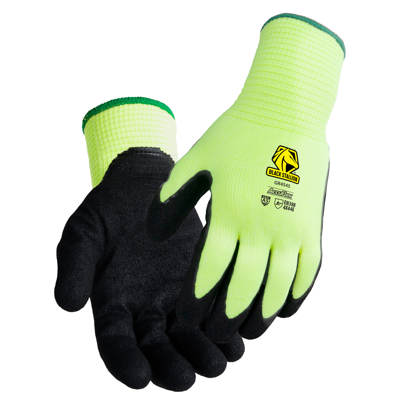 Revco Black Stallion A5 Cut Resistant Thermal Sandy Nitrile Coated Hi-Vis Hppe Blend Glove #GR4545-HB
