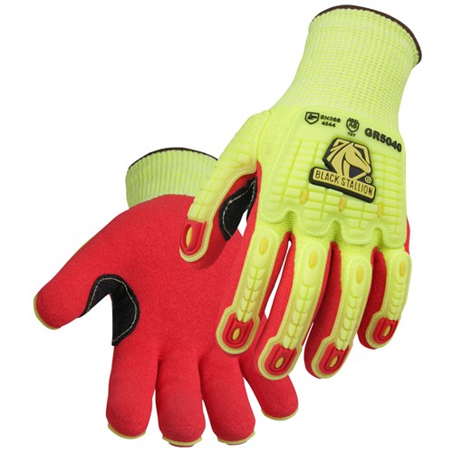 Revco Black Stallion A6 Cut Resistant Nitrile Coated Hi-Vis Hppe Blend Glove #GR5040-HR for sale online at Welders