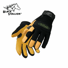 Revco Black Stallion Action Spandex With Grain Deerskin Ergonomic Gloves #99DEER