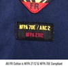 Revco Black Stallion  FR Cotton Stone Work Shirt #WF2110-NV compliant patch