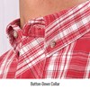 collar of the Revco Black Stallion Wf2110-Pr Work Shirt 7Oz Plaid Red #WF2110-PR