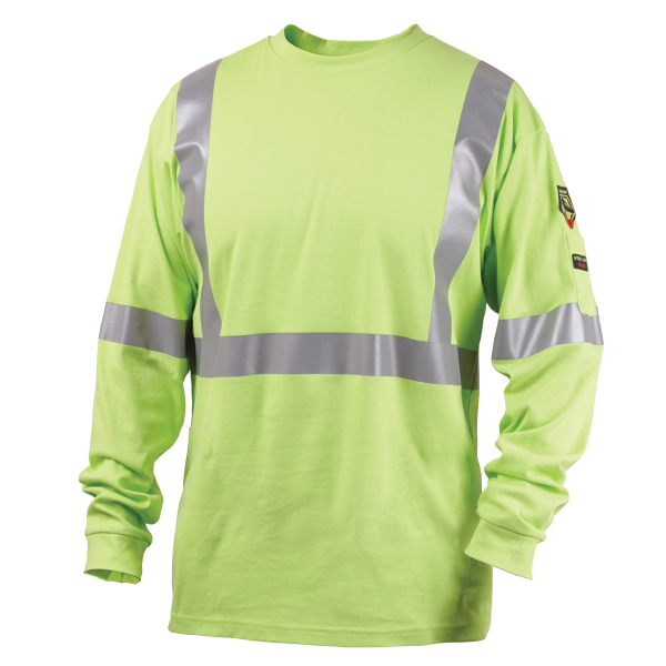 Revco ToolHandz 7oz Flame-Resistant Lime Green Long Sleeve Tshirt With ...