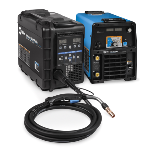 Miller XMT® 350 FieldPro™ Multi-Process Welder, Tweco®, ArcReach® Smart Feeder, Bernard™ PipeWorx 300 Amp Gun Pkg #951738