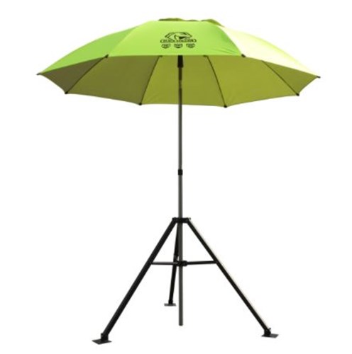 Black Stallion Flame-Resistant Industrial Umbrella with stand #UB250-YEL