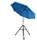 Black Stallion Flame-Resistant Industrial Umbrella with stand #UB250-BLU