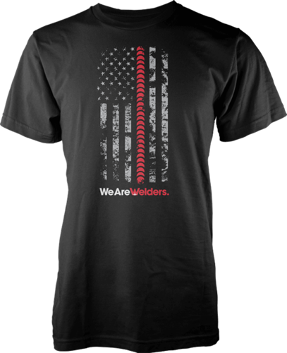 American Welder T-Shirt & Stickers (front) American Welder T-Shirt & Stickers (front)